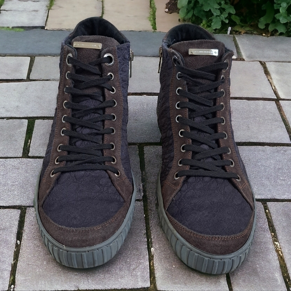 Alessandro Dell'acqua suede lesther sneakers purple & gray women's shoes Size 41